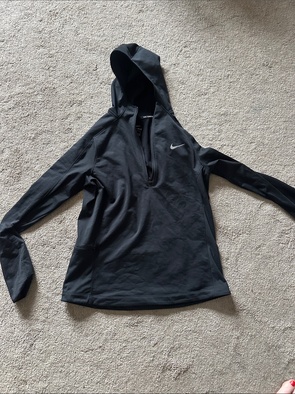Nike Black Half-Zip Hooded Training Top